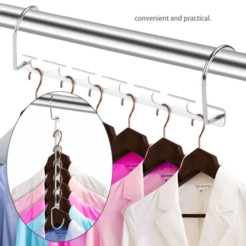 2PCS Space Saver Saving Metal Magic Hanger Clothes Closet Organize Hook – view 4