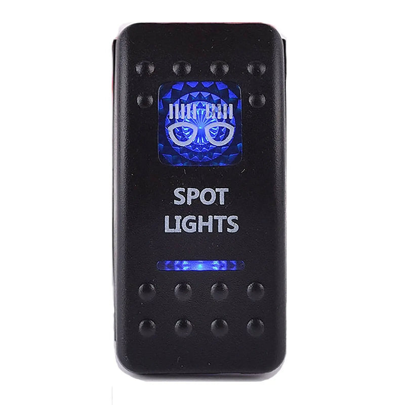 Rocker Switch SPOT LIGHTS - Blue - LED 4x4 Boat Caravan Marine 12v – view 1