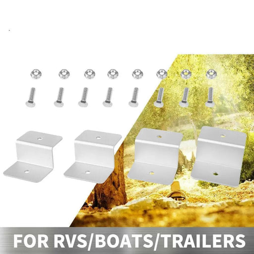 4pcs Solar Panels Mounting kits Aluminum Alloy Brackets for RV Boat Home – view 2
