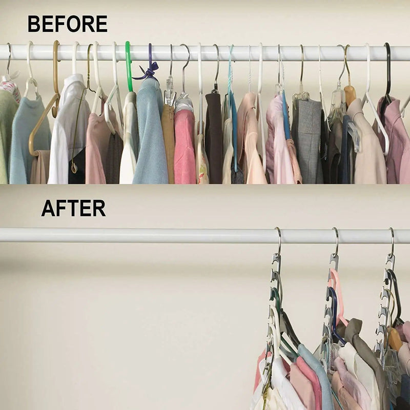 2PCS Space Saver Saving Metal Magic Hanger Clothes Closet Organize Hook – view 5