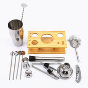 14 Piece Cocktail Shaker Set With 750ml Shaker And Bar Tools Rack – view 3