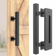 salelink.co.nz Unbranded 12'' Barn Door Handle Black 12 Inch Matte Black Barn Door Handle Interior Sliding