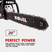 X-BULL 62cc Petrol Chainsaw 20"Bar E-Start Pruning Red Chain Saw 2 Stroke – view 7