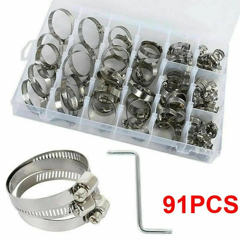 90PCS Hose Pipe Clamps Clips 8-32MM + Z Shaped Tool – view 8