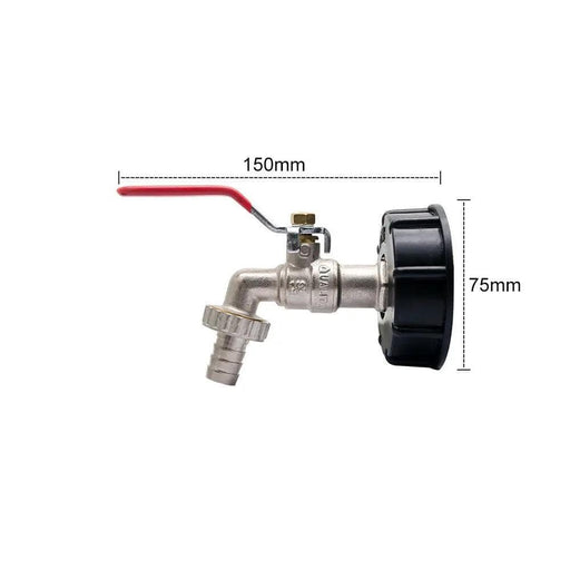 IBC Tank Adapter S60X6 To Brass Garden Tap With 1/2" Hose Fitting Oil Fuel Water – view 2