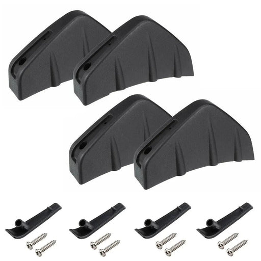 Universal Black Rear Bumper 4 Shark Fins Spoiler Wing Lip Diffuser Modified Kits – view 1