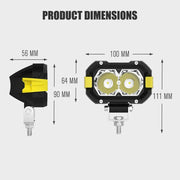 Pair 4inch Osram LED Work Light Bar Pods Fog Driving Lamp Reverse 4x4 – view 4