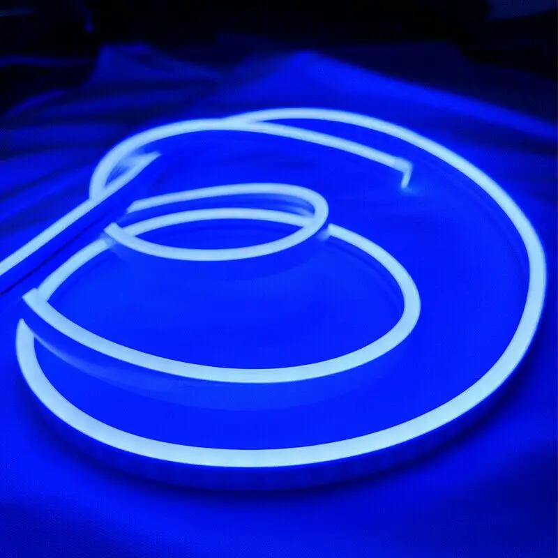 Blue DC 12V Flex LED Strip Neon Rope Light Silicone – view 1