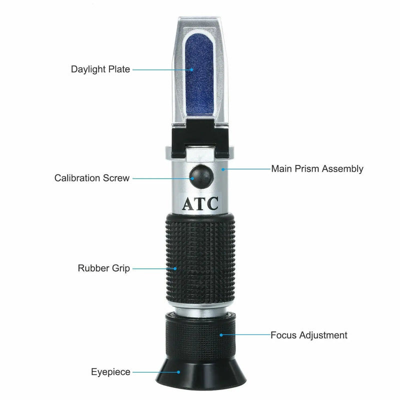 Brix Refractometer ATC 0-32% Specific Gravity Hydrometer For Homebrew Beer Wort – view 5