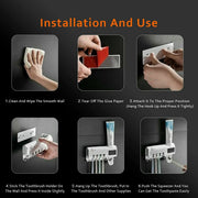 Toothbrush Holder UV Dispenser Sterilization Holder Smart Sensor – view 3