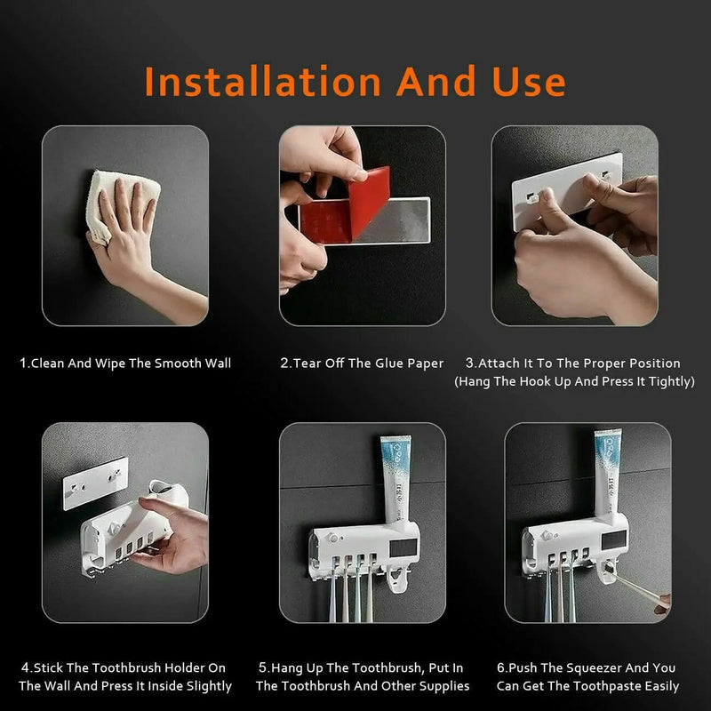 Toothbrush Holder UV Dispenser Sterilization Holder Smart Sensor – view 3