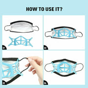4pcs Mask Breathe Support Bracket Protector Reusable Soft 3D Holder – view 2