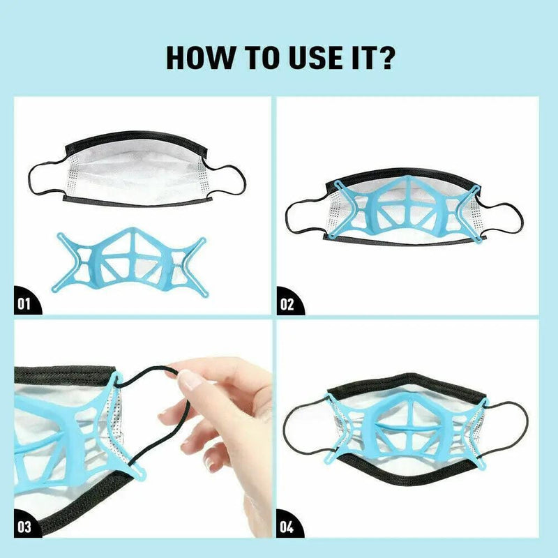4pcs Mask Breathe Support Bracket Protector Reusable Soft 3D Holder – view 2