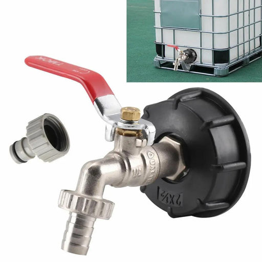 IBC Tank Adapter S60X6 To Brass Garden Tap With 1/2" Hose Fitting Oil Fuel Water – view 1