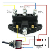 6 Terminal Dc Contactor Atv Winch Motor Solenoid Reversing Polarity Relay Switch – view 2