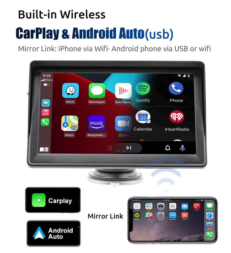 7" Apple Carplay Car Stereo Radio Bluetooth Camera – view 2
