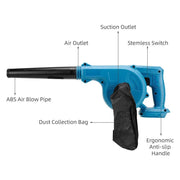 salelink.co.nz Unbranded 18V Leaf Blower 18V Cordless Leaf Blower Bare Tool No Battery Included