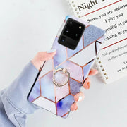 Samsung S20 Plus Marble Geometric TPU Case With Ring Holder – view 2