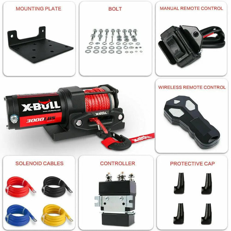 salelink.co.nz X-BULL X-Bull Electric Winch 3000LBS X-Bull Electric Winch 3000LBS | Action Outdoors NZ