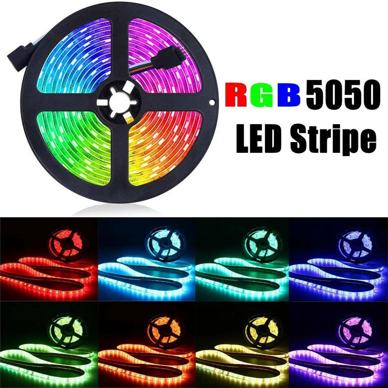 5M RGB 5050 SMD 12V Led Strip Light + Remote + Adapter – view 2