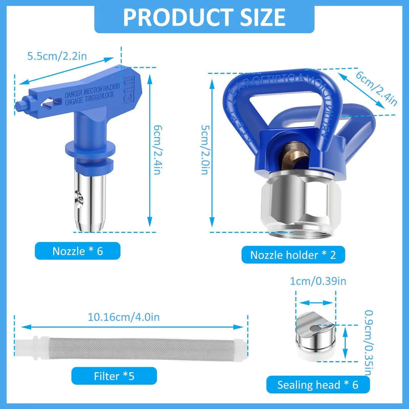 Airless Paint Sprayer Tips Spray Gun Nozzle Filters – view 2