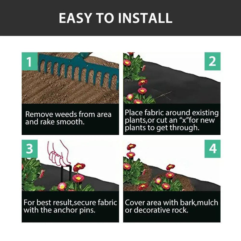 salelink.co.nz Unbranded Weedmat - 2M x 100M Weed Control Mat Weedmat 2m x 100m Roll UV Resistant Polypropylene