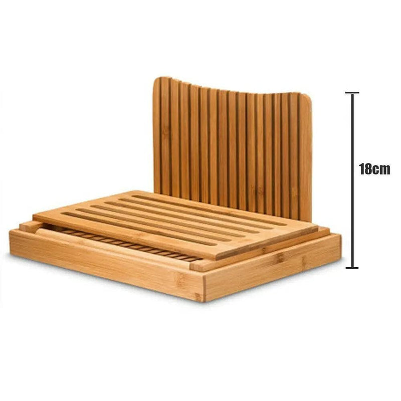 salelink.co.nz Unbranded Bamboo Bread Slicer Loaf Cutting Board Bamboo Bread Slicer Cutting Board With Crumb Tray