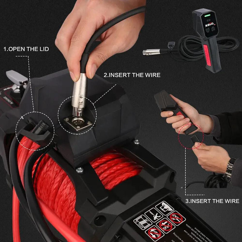 salelink.co.nz X-BULL X-BULL Electric Winch 14500lbs X-BULL 12V 14500lb Electric Winch With Synthetic Rope