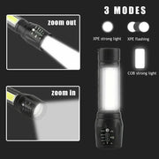 salelink.co.nz Unbranded COB LED Mini Flashlight Torch Zoom COB LED Mini Flashlight Torch Zoom | Action Outdoors NZ
