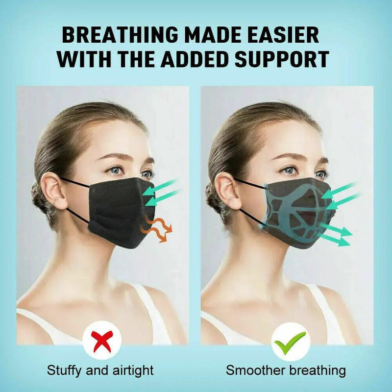 4pcs Mask Breathe Support Bracket Protector Reusable Soft 3D Holder – view 3