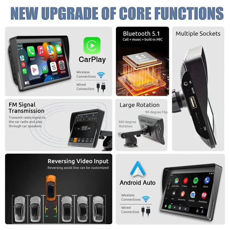 7" Apple Carplay Car Stereo Radio Bluetooth Camera – view 6