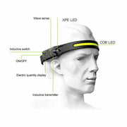 salelink.co.nz Unbranded LED Head Torch Headlight Headlamp Water Resistant COB LED Head Torch With Motion Sensor