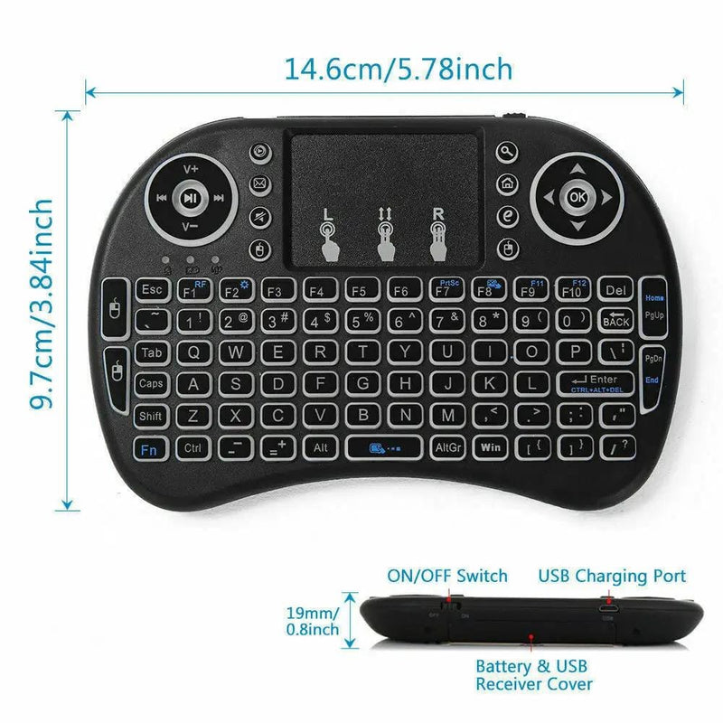 Mini Wireless Keyboard with Touchpad for TV PC android SNU – view 5