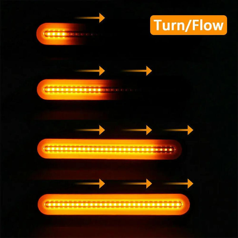 2x LED Tail Lights Trailer Stop Flowing Turn Signal Brake – view 4