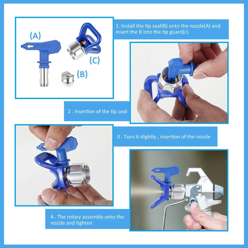 Airless Paint Sprayer Tips Spray Gun Nozzle Filters – view 4