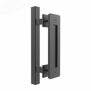 salelink.co.nz Unbranded 12'' Barn Door Handle Black 12 Inch Matte Black Barn Door Handle Interior Sliding