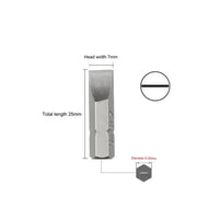 S2 Steel Slotted Screwdriver Bits Set – 1/4" Shank (6 different types available) – view 6