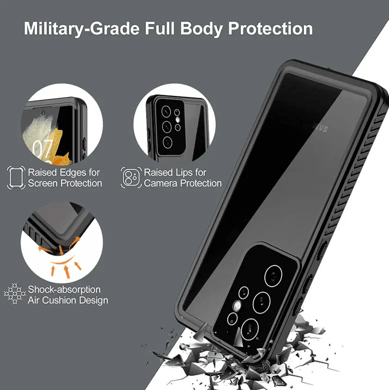 techplus Redpepper Samsung S22 Ultra Waterproof Case | Shockproof Cover Redpepper Samsung Galaxy S22 Ultra Waterproof Case