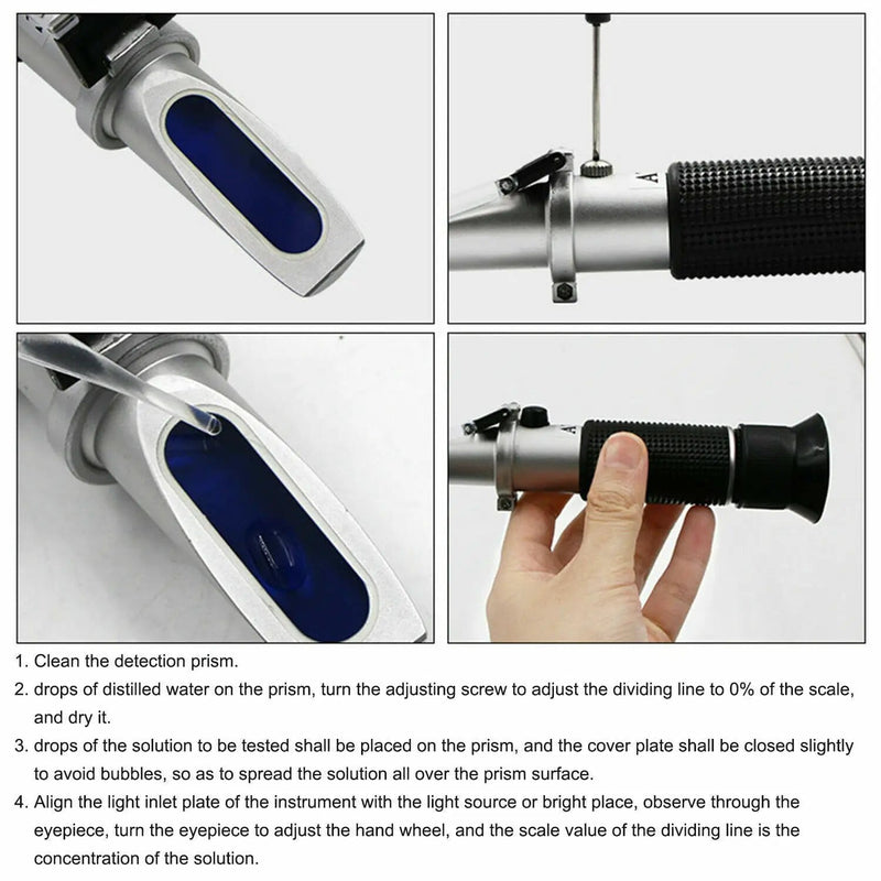 Brix Refractometer ATC 0-32% Specific Gravity Hydrometer For Homebrew Beer Wort – view 3