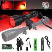 Tactical Red Flashlight Hunting Torch Light Camping Lamp Scope – view 2