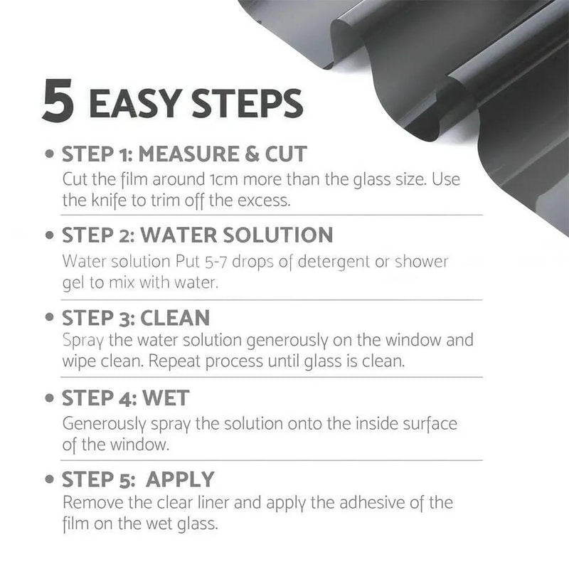 salelink.co.nz Unbranded 75cmX7m Window Tint Film 5% VLT Window Tint Film 5 Percent VLT For Cars And Homes