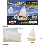 9eight5 3D Puzzle Sailboat Sailboat