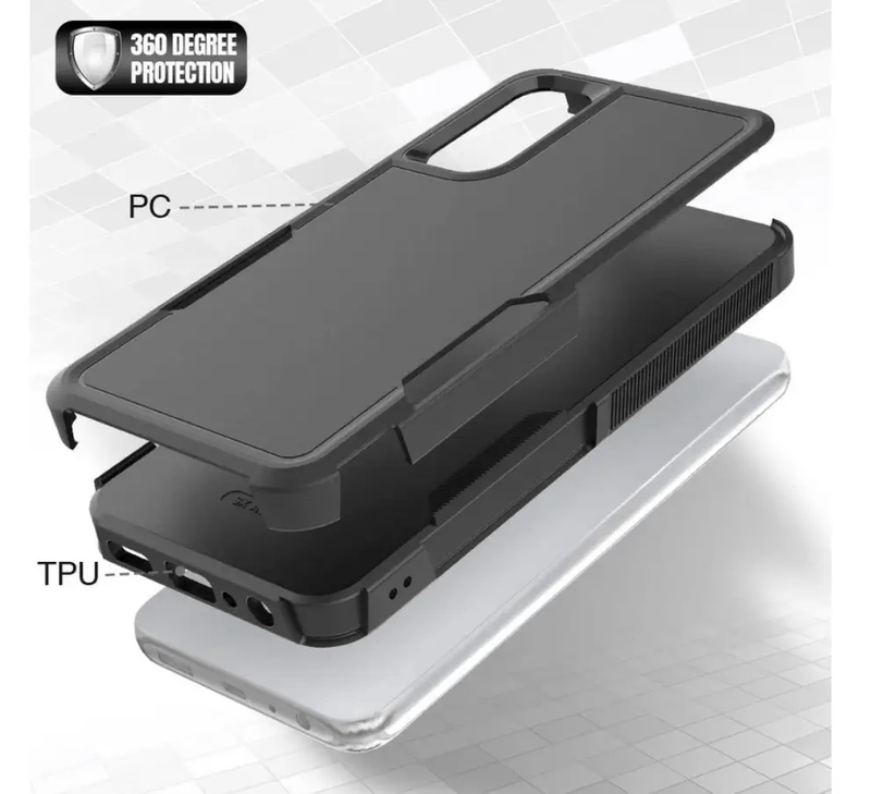 Samsung Galaxy A05 Dual Layer Armor Hard Case – Black – view 3