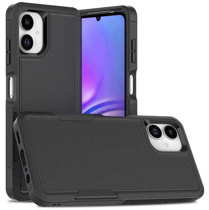 Samsung Galaxy A06 4G Dual Layer Armor Hard Case – Black – view 1