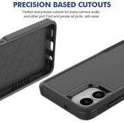 Samsung Galaxy A06 4G Dual Layer Armor Hard Case – Black – view 3