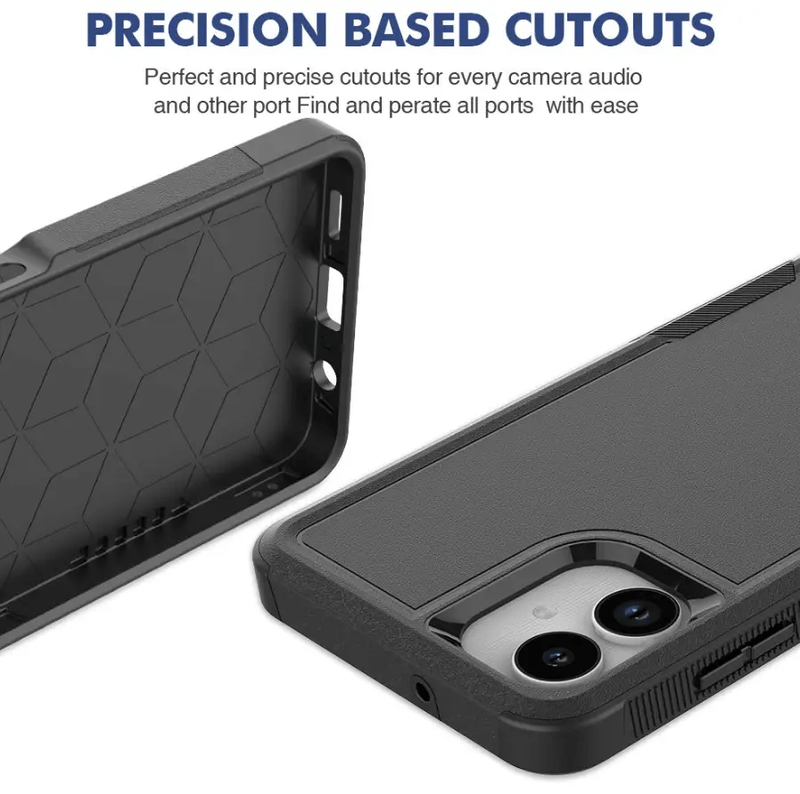 Samsung Galaxy A06 4G Dual Layer Armor Hard Case – Black – view 3