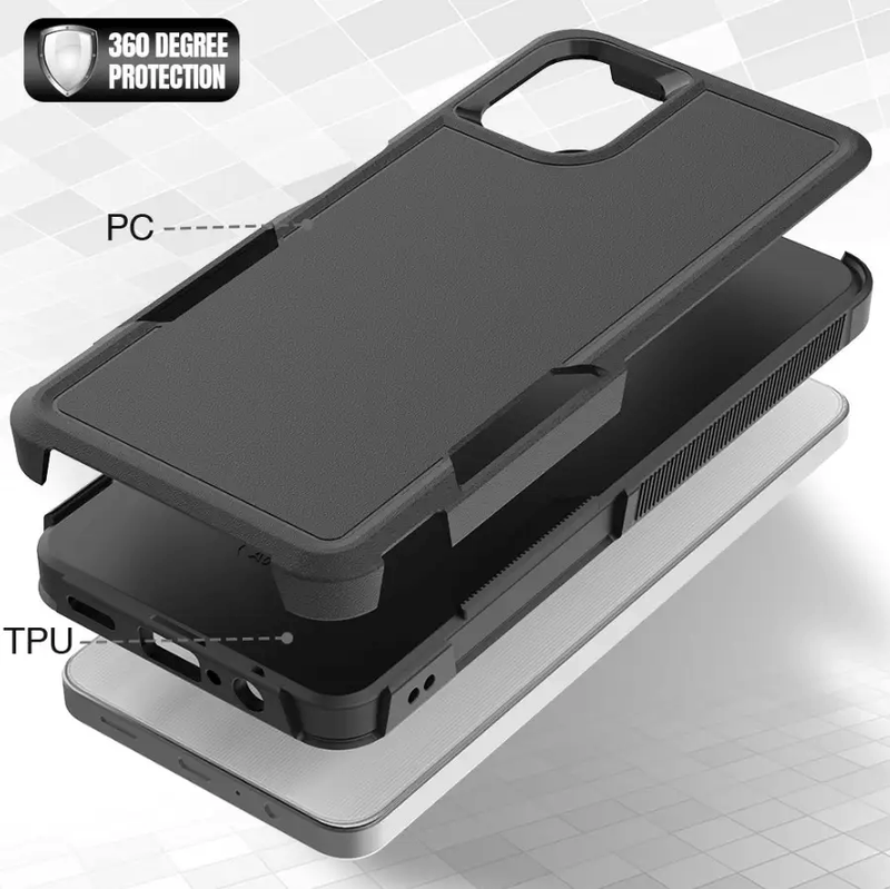 Samsung Galaxy A06 4G Dual Layer Armor Hard Case – Black – view 4