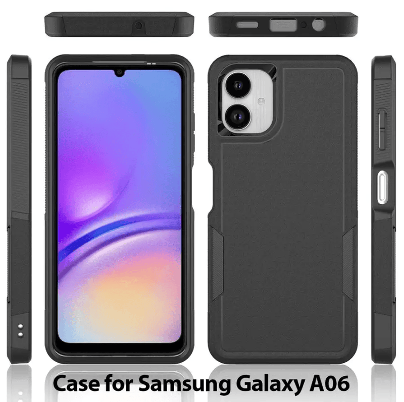 Samsung Galaxy A06 4G Dual Layer Armor Hard Case – Black – view 6