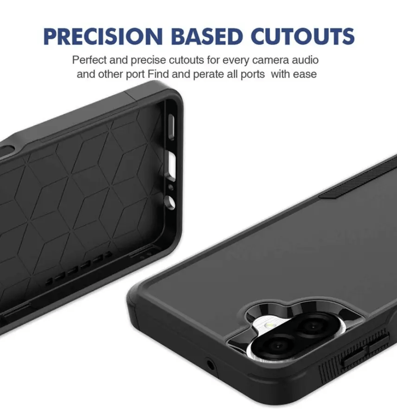 Samsung Galaxy A07 Dual Layer Armor Hard Case – Black – view 4