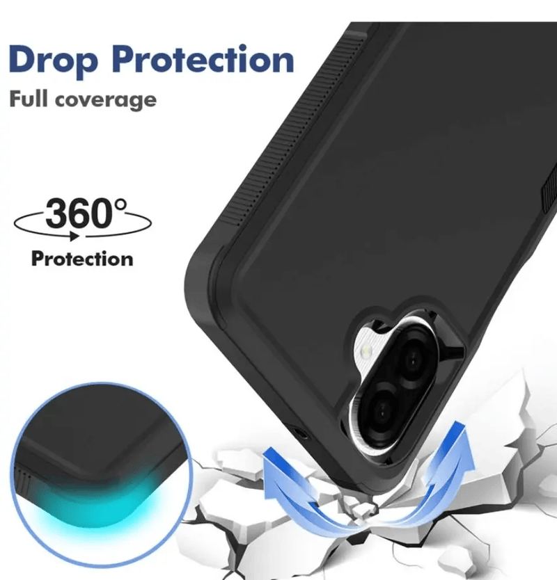 Samsung Galaxy A07 Dual Layer Armor Hard Case – Black – view 5